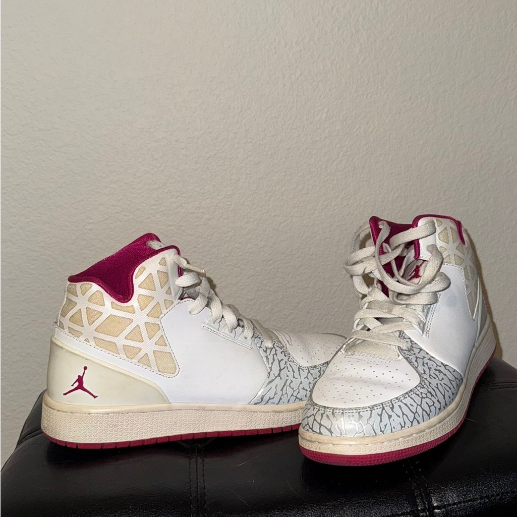 White And Pink Jordan 1 Flight 3 Premium Gg Sneakers